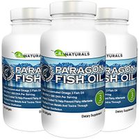 Paragon Fish Oil - Purest - Triple Strength - Omega 3 Fish Oil - Burpless - Highest - EPA + DHA (3 Pack)