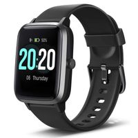 Lintelek Smart Watch, Full Touch Screen Smartwatch, 1.3 Inch Fitness Tracker with HR Monitor, Sleep Tracker, Stopwatch, IP68 Waterproof Fitness Watch Compatible with iOS, Android for Men, Women, Kids
