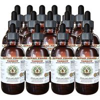 Yarrow Alcohol-Free Liquid Extract, Organic Yarrow (Achillea millefolium) Dried Herb Glycerite Natural Herbal Supplement, Hawaii Pharm, USA 15x4 fl.oz