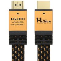 Million High Speed Ultra HDMI Cable 12 Feet (3.6m) with Ethernet - HDMI 2.0 Professional Support 4K 3D 2160P 1440P - Audio Return Channel (ARC),Gold Case