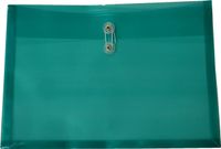 Filexec Poly Envelope, Legal Size, Side Load, Button String Closure, Green (Pack of 6) (50070-15105)