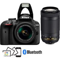 Nikon D3400 DSLR Camera with AF-P DX NIKKOR 18-55mm f/3.5-5.6G VR and AF-P DX NIKKOR 70-300mm f/4.5-6.3G ED (Renewed)