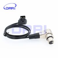 DRRI DRRI D-Tap to XLR 4-pin Female Right Angle Power Cable for DSLR Camcorder/ARRI Camera Monitor