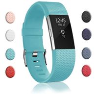 Bands Replacement Compatible for Fitbit Charge 2, Adjustable Wrist Accessories Sport Wristbands for Women&Men (Deep Purple-Light Blue-White-D, Large)