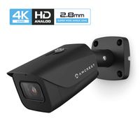 Amcrest ProHD 4K Bullet Outdoor Security Camera, 4K (8-Megapixel), Analog Camera, 130ft Night Vision, IP67 Weatherproof Housing, 2.8mm Lens 110° Wide Angle, Built-in Microphone, Black (AMC4KBC28-B)