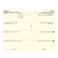 Filofax 2016 Week to View Refill, January 2016 to December 2016, Mini Size, Cream Paper, 4 Languages (C68124-2016)