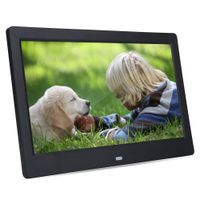 LED Photo Frame, 10 Inch HD Screen Digital Movie Photo Frame Calendar Alarm Clock MP3/4 Movie Player with Controller Support Multiple Language 32G Memory(Black)