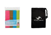 Darice DIY Crafts Supplies Gift Wrapping Tissue Paper Fashion Art 20 x 26 inches 100 Sheets (3 Pack) 2506 128 Bundle with 1 Artsiga Crafts Small Bag