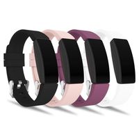 Compatible with Fitbit Inspire HR Bands for Women Men Large Small, Adjustable Replacement Wristbands for Fitbit Inspire and Inspire HR and Ace 2, Black, Pink, Wine, White, Large