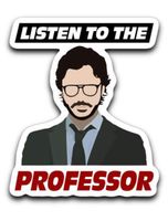95Vibes Professor Money Heist - La Casa De Papel Inspired Vinyl Decal Sticker 3''x4''