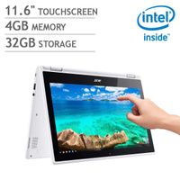 Acer_Premium 2-in-1 Notebook Chromebook PC with 11.6" Touch Display, Intel Celeron N3150_Processor, 4GB_RAM, 32GB SSD, WiFi, Bluetooth, Chrome OS