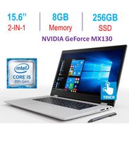 Lenovo Flex 5 15.6'' 2-in-1 Touchscreen FHD (1920x1080) Laptop PC, 8th Gen Intel Core i5-8250u 1.6GHz Processor, 8GB DDR4, 256GB SSD, Fingerprint Reader, GeForce MX130, Active Stylus, Windows 10