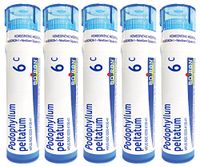 Boiron Podophyllum Peltatum 6C (Pack of 5), Homeopathic Medicine for Diarrhea