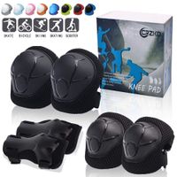 CrzKo Kids Protective Gear, Knee Pads and Elbow Pads 6 in 1 Set with Wrist Guard and Adjustable Strap for Rollerblading Skateboard Cycling Skating Bike Scooter