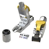 [LINKUP] Cat8 Ethernet Cable Connector (12-Pack) RJ45 Metal Die-Cast Field Termination Plug | Tool Free Easy Jack | for 2000Mhz 40G S/FTP Shielded LAN Screened Solid 2Ghz Bulk Cable 22AWG-24AWG