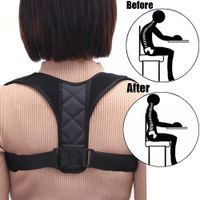 DONGKER Back Shoulder Posture Correction Adjustable Adult Sports Safety Back Support Breathable Anti-Humpback Posture Correction Belt