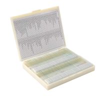 Microscope Slides, KKmoon 100PCS/Set Biological Glass Sample Prepared Basic Animal Plants Insects Tissues Science Specimen Cover Slips Portable Educational Microscope Slides