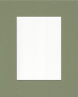 Pack of 5 16x20 Moss Green Picture Mats with White Core, for 11x14 Pictures