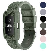 for Fitbit Charge 2 Bands - VOMA Breathable Silicone Adjustable Replacement Sport Bands Wristbands Straps for Fitbit Charge 2 HR Women Men Small Large Army Green