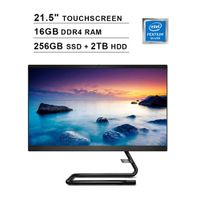 Lenovo IdeaCentre A340 21.5 Inch Touchscreen All-in-One Laptop (Intel Quad Core Pentium J5005 up to 2.8GHz, 16GB DDR4 RAM, 256GB SSD (Boot) + 2TB HDD, Intel UHD Graphics 605, Bluetooth, Windows 10)