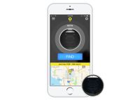 Pebblebee Key Finder Phone Finder Bluetooth Tracker with Replaceable Battery, 200 Feet Range, Amazon Alexa Integrated Skill, Stainless Steel, LED Light, Key Ring Included, Silver Platinum