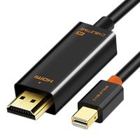 Mini DisplayPort to HDMI Cable, CABLETIME Thunderbolt to HDMI Adapter 4k Gold-Plated Cord Converter for MacBook Air/Pro, Surface Pro/Dock, Monitor, Projector and More(3FT/1M)