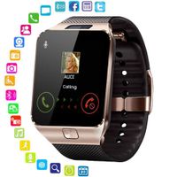 Ardorlove Cell Phone Watch, Multifunctional Smart Watch for Women Men with Remote Camera, Music Player, Message Reminder Smartwatch with SIM SD Card Slot (Golden)