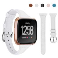 Lintelek Silicone Replacement Bands Compatible with Fitbit Versa, Eco-Friendly Wristband Breathable Soft Bands Washable Straps for 5.5-8.5 Inches, Quick Drying (Large, White)