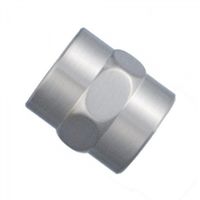 Naiture Brass 1/2" Ips Threaded Pipe Fitting Coupling, Brushed Nickel Finish