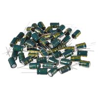 uxcell Aluminum Radial Electrolytic Capacitor Low ESR Green with 10uF 250V 105 Celsius Life 3000H 8 x 12 mm High Ripple Current,Low Impedance 50pcs
