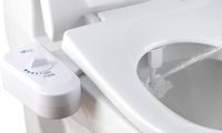Bio Bidet BB-70 Fresh Spray Non-Electric Bidet Toilet Seat Attachment, Retractable Self Cleaning Nozzle, Brass Inlet Valve Metal Hose, Water Pressure Control, Easy DIY Install, White