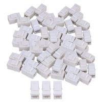 Yibuy 100 Piece Cat6 RJ45 Ethernet Inline Jack Coupler Keystone Latch Female to Female