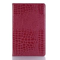 Universal 9-10 inch Tablet Case for Girls, Crocodile Pattern Design PU Leather Protective Cover with Kickstand Case for Samsung Galaxy Tab A 10.5 inch SM-T590(Wi-Fi) / SM-T595(LTE) 2018, Hot Pink