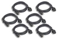 Cablelera North American Power Cord Extension NEMA 5-15P to C19 6' 14 AWG 15A 125V 6 Pack (ZPK039SI-06)