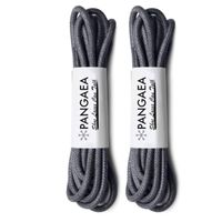 [2 Pairs] Pack Waxed Round Oxford Shoe Laces for Dress Shoes Chukka 3/32" Thin (47" (119cm), Dark Gray)