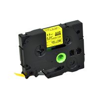KCMYTONER 1 Pack Black on Yellow Label-Making Tape Heat Shrinkable Tape Compatible for Brother HSe-621 HSe621 HS621 HS-621 0.34"(8.8mm) x 1.5m PT-E300 PT-H300 PT-E500 PT-E550W PT-P750WVP Label Maker
