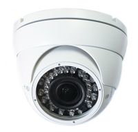 Gawker HD TVI Turret Dome CCTV Camera, 1080P, IP66 Weather Proof, 2.8-12mm Varifocal Lens, IR Smart no Ghost Image, DNR OSD, White Color Metal case, DC12V.
