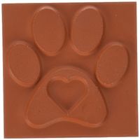 Deep Red Stamps 3X405516 Cling Stamp, 2" x 2", Pawprint