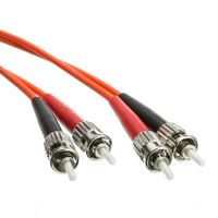 ST/ST OM1 Multimode Duplex Fiber Optic Cable, 62.5/125, 3 Meter (10 Foot)