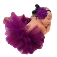 Zeroest Baby Photography Props Tutu Skirt Headdress Newborn Girl Photo Shoot Outfits Infant Princess Costume Clothes