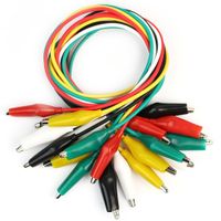 MCIGICM 10Pcs Test Lead with 1.8 inch Alligator Clips, 24AGW, 20.5 inch