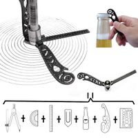Multifunction Magcon Drawing Tool Versatile Drawing Curved Magnetic Ruler Mini Compass and Protractor Combo