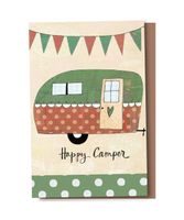 Tree-Free Greetings EcoNotes 12-Count Happy Camper Blank Notecard Set With Envelopes, All Occasion, For Outdoor Camping Lovers (FS56984)
