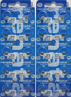 20 Pcs 379 Renata Silver Oxide 0% Mercury Electronic Batteries SR521SW