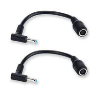 TOOGOO Adapter Power Supply 7.4x5.0mm to 4.5x3.0mm Tip Connector Converter for HP Stream Spectre Pavilion Envy Elitebook Split Chromebook Replacement Laptop Charger HP Power Cord(2 Pack)