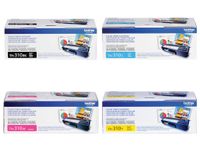 Brother TN310BK, TN310C, TN310M, TN310Y (TN-310BK, TN-310C, TN-310M, TN-310Y) Black, Cyan, Magenta and Yellow Toner Cartridge Set