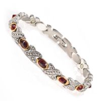 6 Magnets Therapy Product Stainless-Steel Power Bracelet Magnets Bracelets for Healing Bracelet Arthritis Pain Relief for Men or Women (Brown)