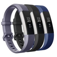 Keasy Replacement Bands Compatible with Fitbit Alta and Fitbit Alta HR, Soft Silicone Wristbands with Secure Metal Buckle for Men Women
