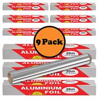 Kontactic Aluminum Foil Roll 9 Pack 594 Square Feet | Aluminum Tin Foil Sheets | Aluminum Foil Non Stick Foil Sheets for Food | Silver Foil Wrap | Aluminum Foil Paper Foil | Tin Foil Non Stick
