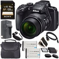 Nikon COOLPIX B700 Digital Camera 26510 + Rechargable Li-Ion Battery + Charger + Sony 128GB SDXC Memory Card + Case + Pro Hand Camera Grip + HDMI Cable + Card Reader + Memory Card Wallet Bundle